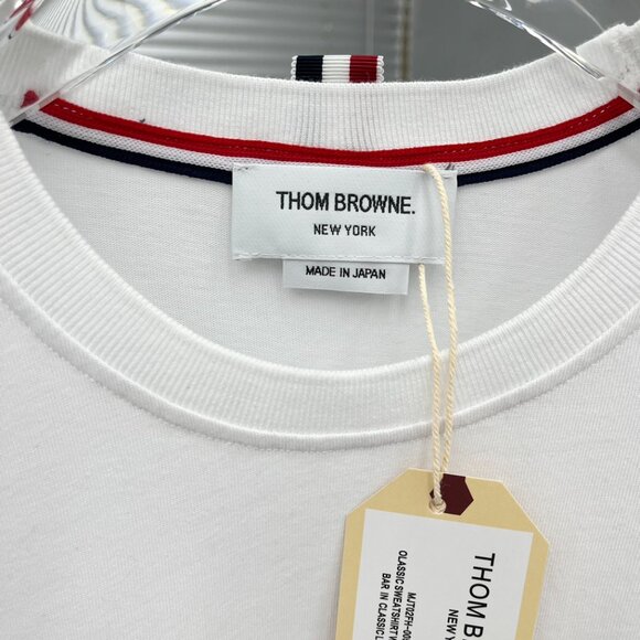 Thom Browne solid color striped round neck long sleeve - Picture 3 of 7
